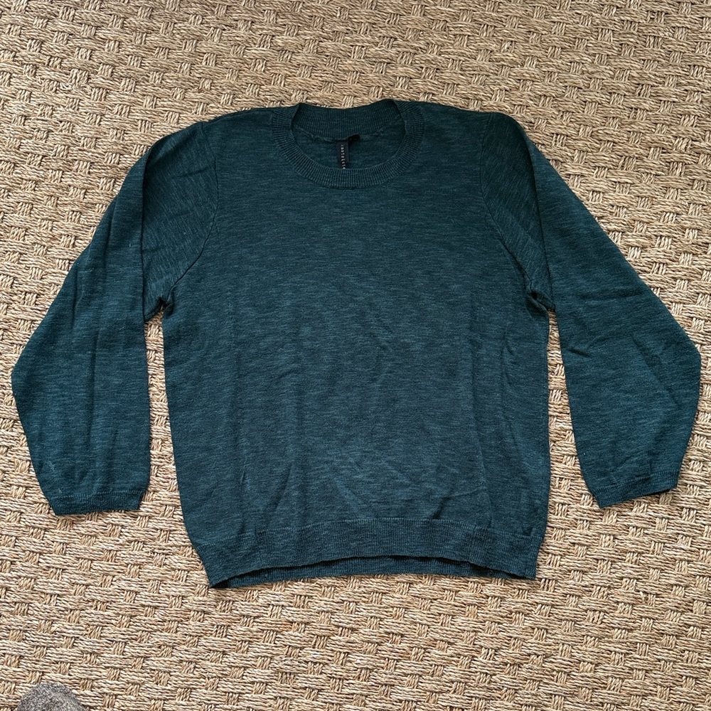 Green Sweater Cotton Viscose Linen Blend